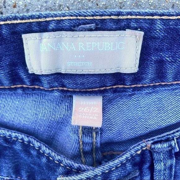 BANANA REPUBLIC jeans Capri cropped denim cuffed women’s blue denim short crop 2 - Picture 5 of 8